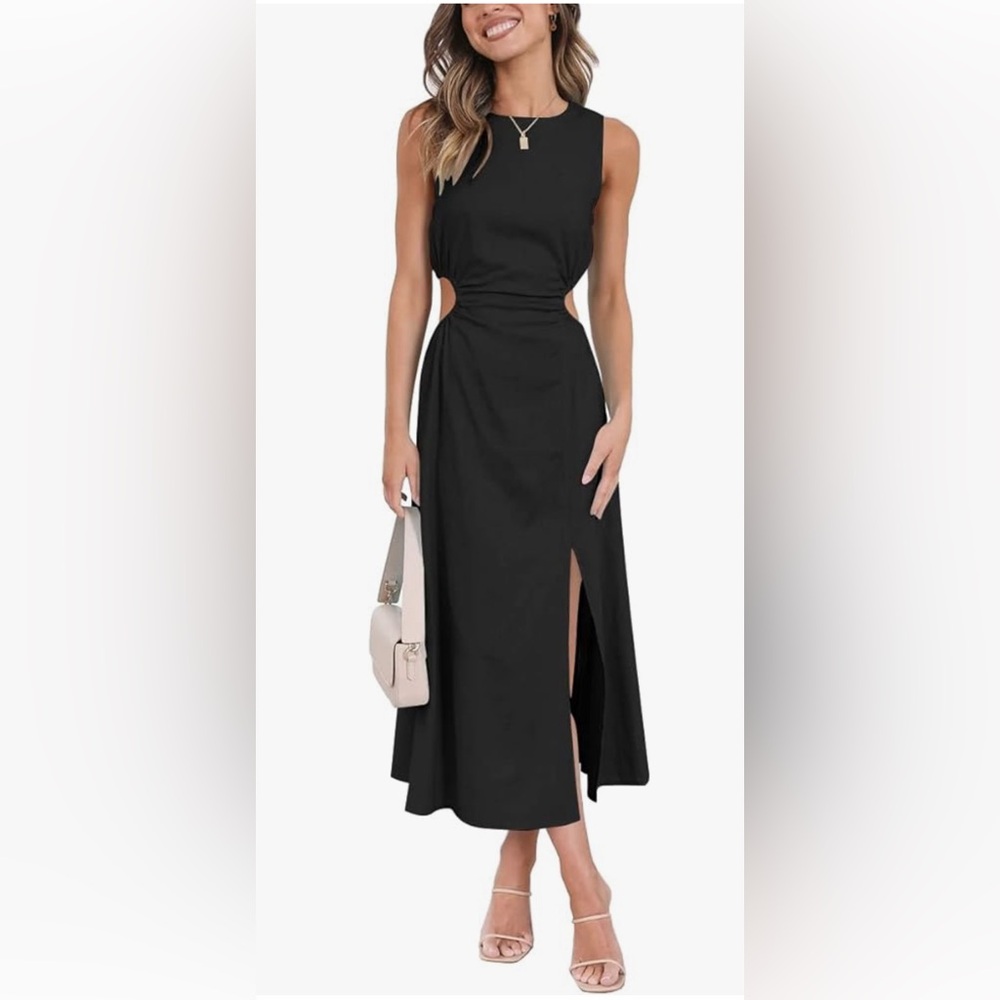LILLUSORY Womens Cutout Cut Out Bodycon Midi Slit - M NEVER WORN